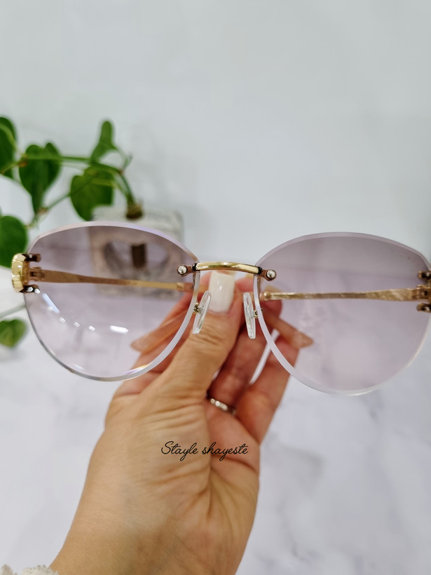 عینک افتابی زنانه فریم لس فلزی BVLGARI