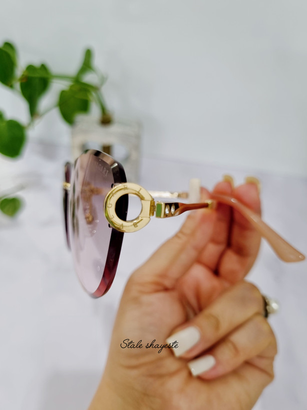 عینک افتابی زنانه فریم لس فلزی BVLGARI