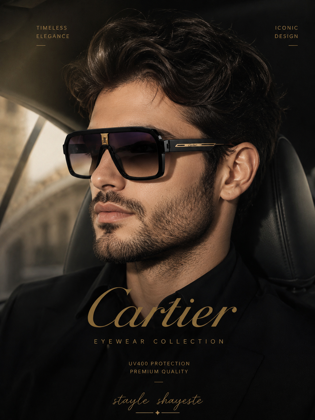 عینک افتابی مردانه Cartier